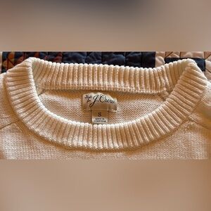 J. Crew Mens Classic White Sweater Size S